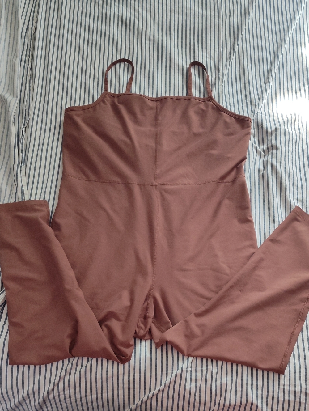 Sleeveless Mauve Jumpsuit with Slim Straps